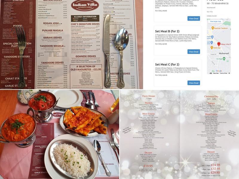 Indian Villa Restaurant Menu