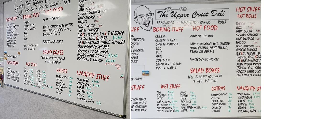 The Upper Crust Deli Menu