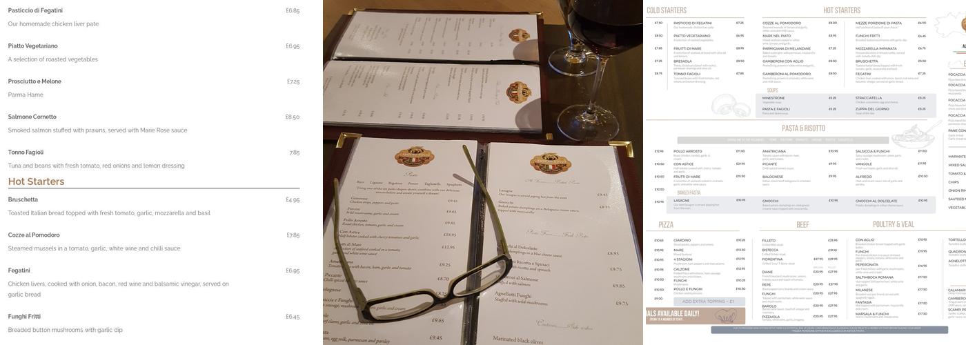 Gambero Rosso ltd Menu