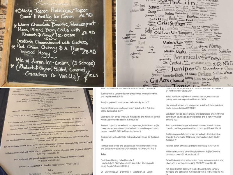 Brea - Scottish Restaurant Menu