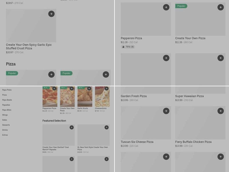 Papa Johns Pizza Menu