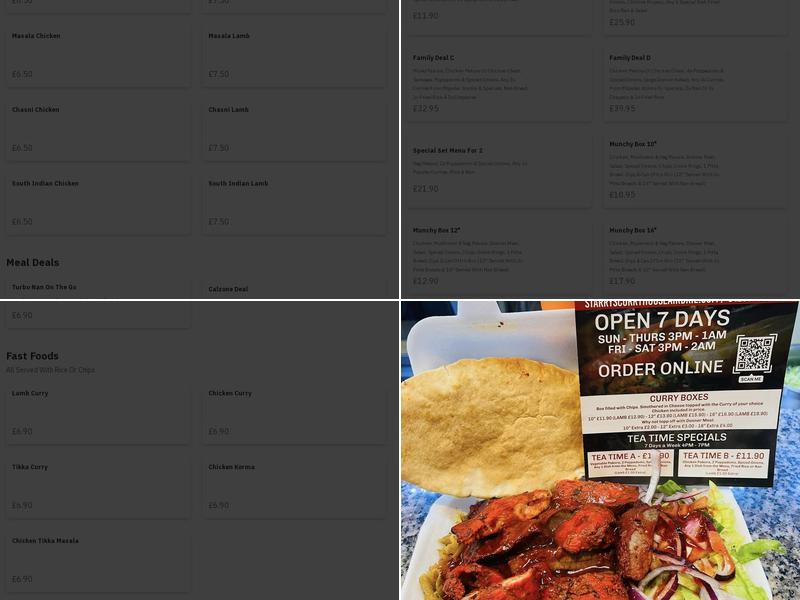 Starrys Curry House Menu