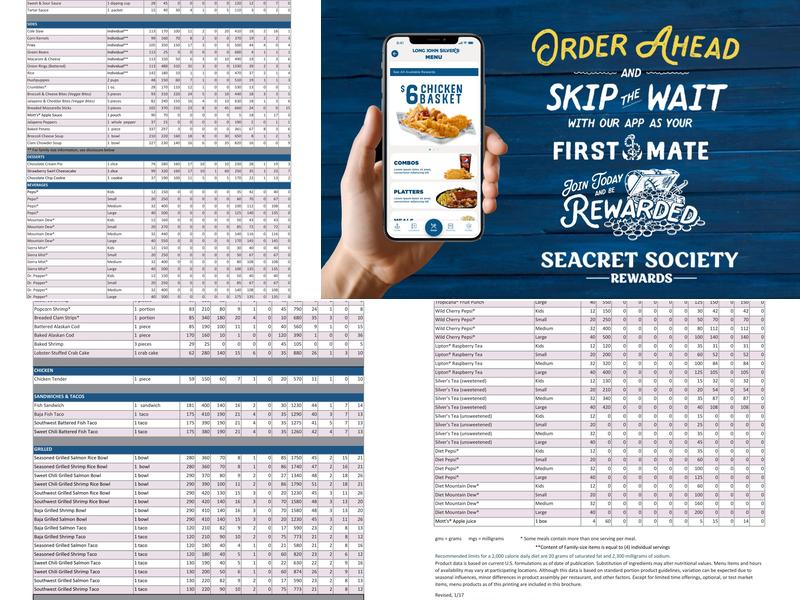 Long John Silver's Menu