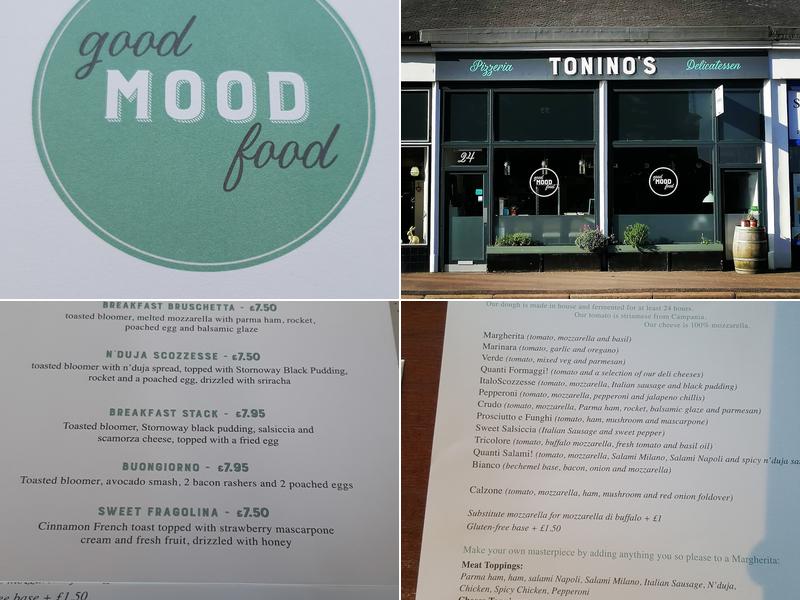 Tonino's Pizzeria Menu