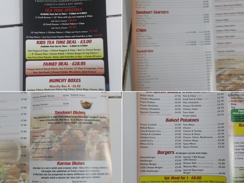 Waqars Tandoori Greenock Menu