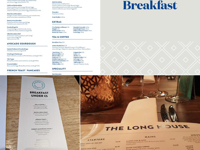 The Long House Menu