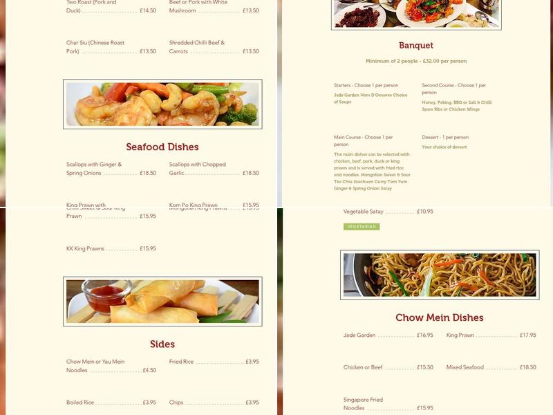 Jade Garden Menu