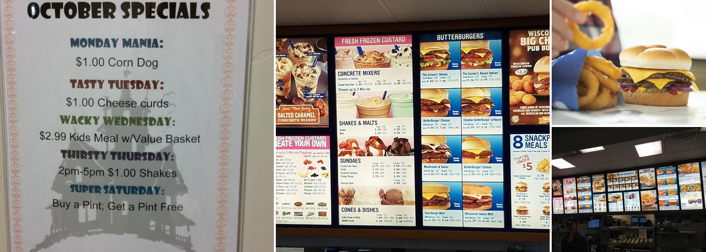Culver’s Menu