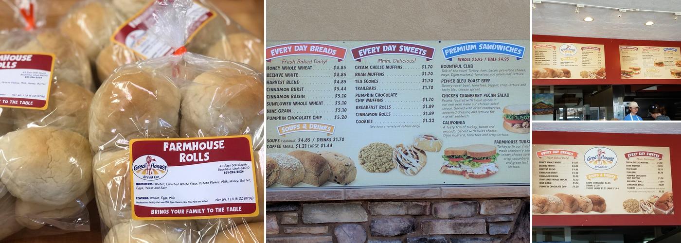Great Harvest Bread Co. Menu