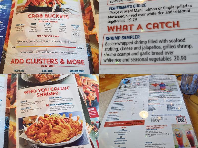 Joe's Crab Shack Menu