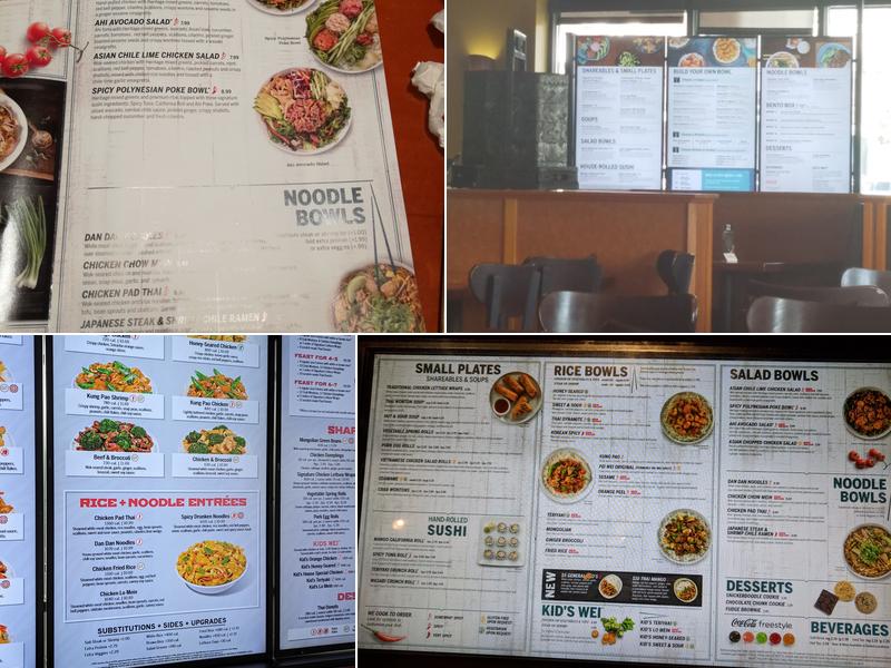 Pei Wei Asian Kitchen Menu