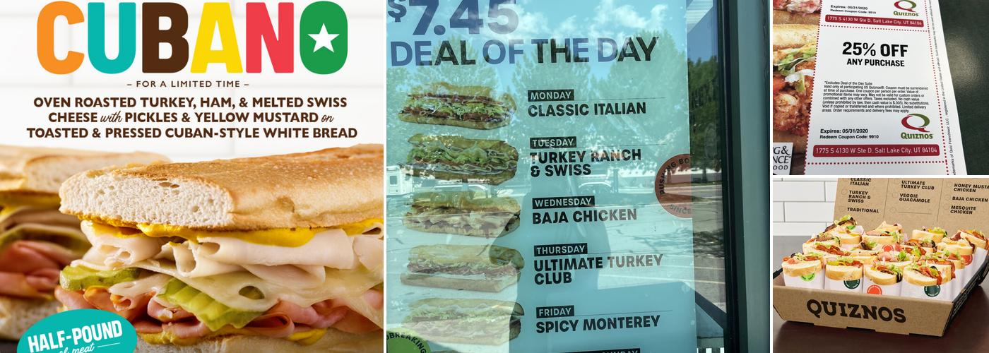 Quiznos Menu