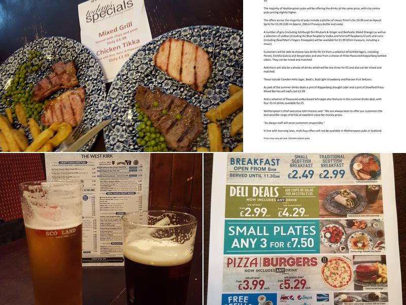 The West Kirk - JD Wetherspoon Menu