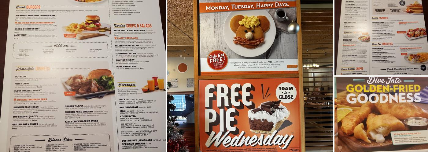 Village Inn Menu