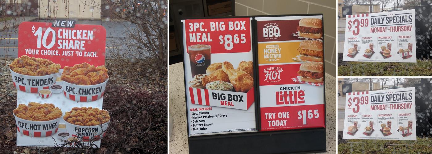 KFC Menu