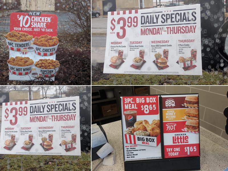KFC Menu