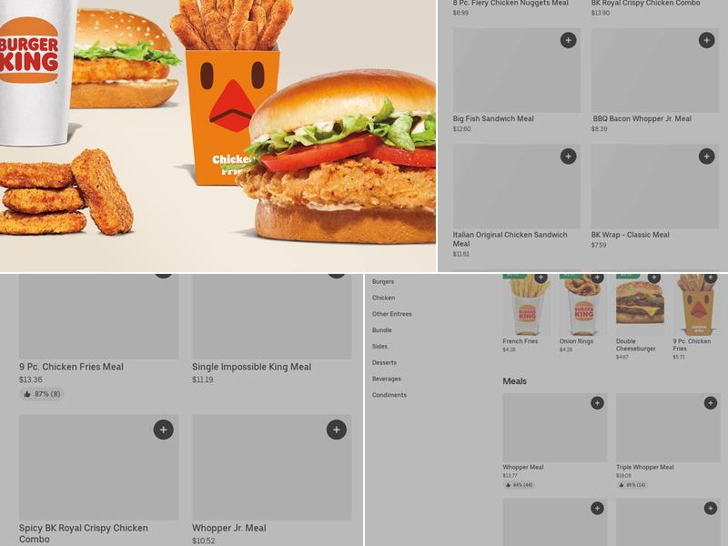 Burger King Menu