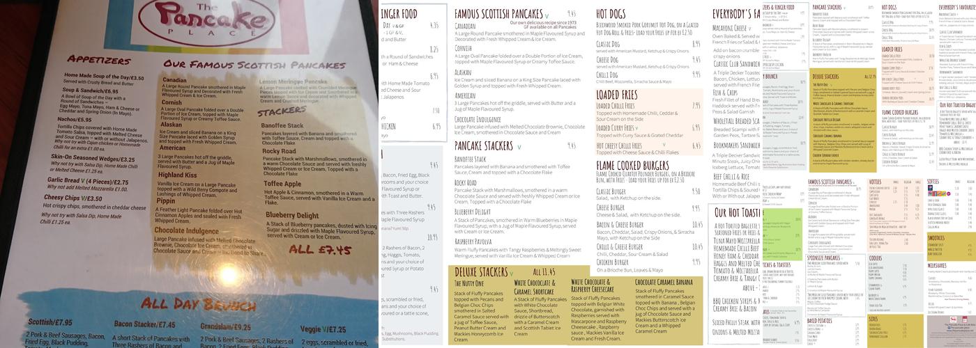 The Pancake Place Menu