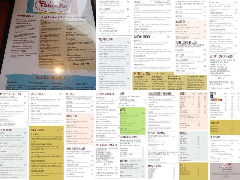 The Pancake Place Menu