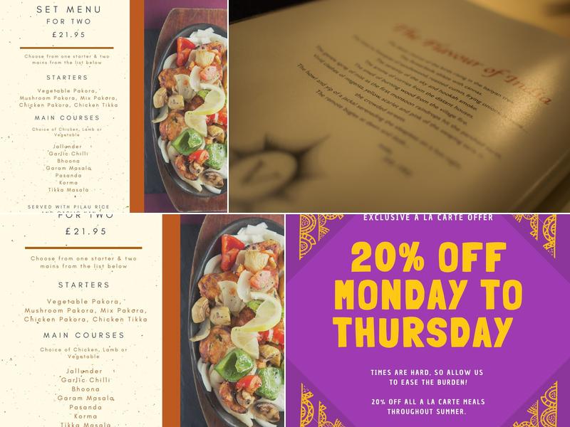 The Viceroy Fine Dining Menu