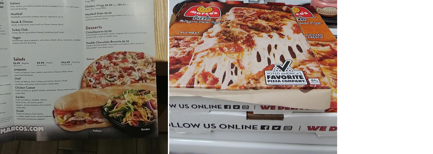 Marco's Pizza Menu