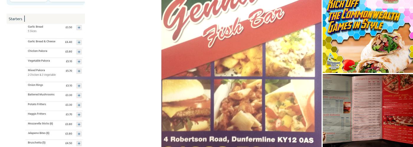 Gennaro's Fish Bar Menu