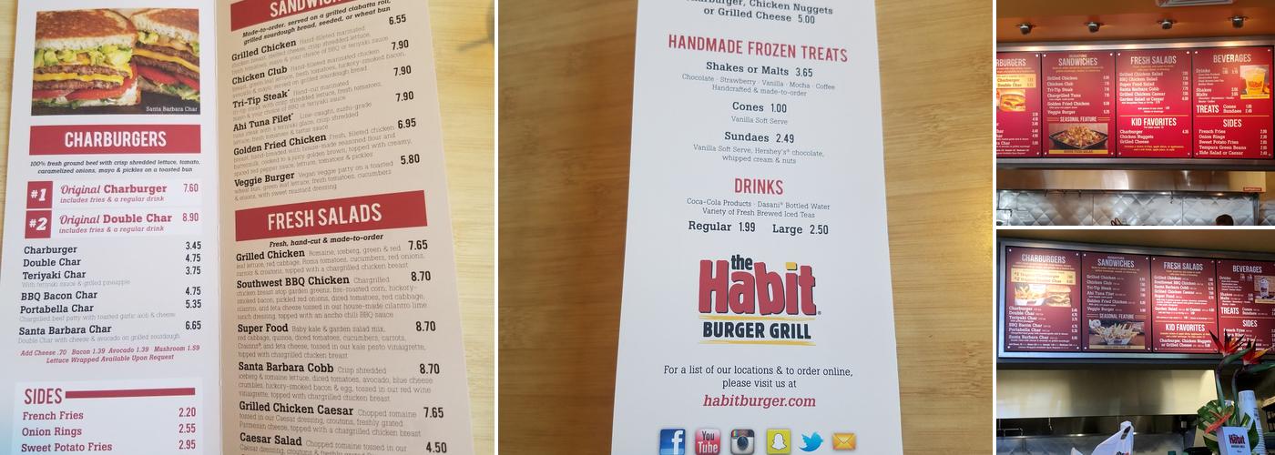 The Habit Burger Grill Menu