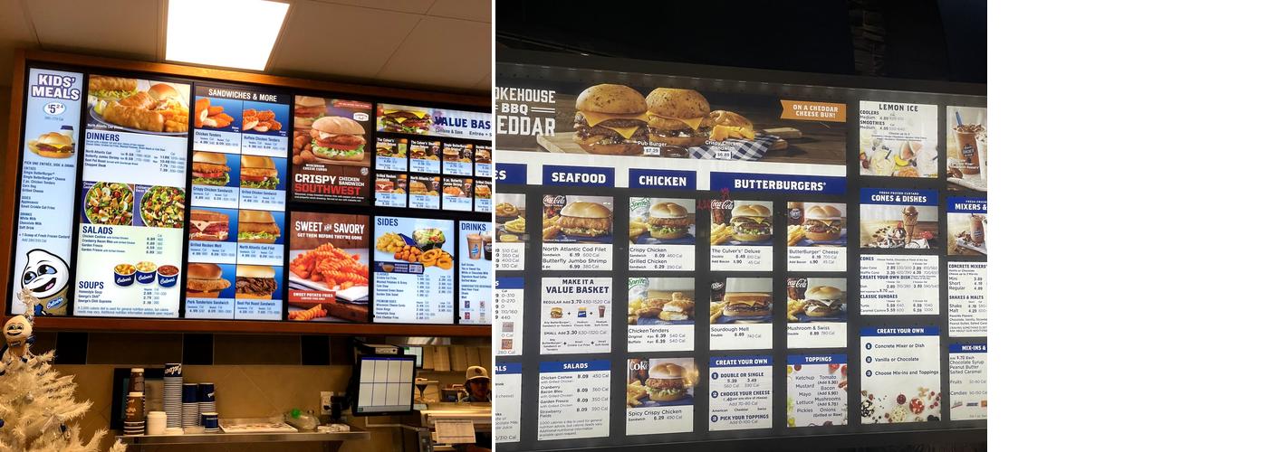 Culver’s Menu