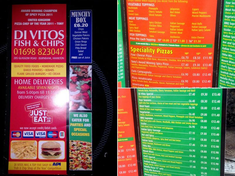 Divitos Fish & Chips Burnbank Menu