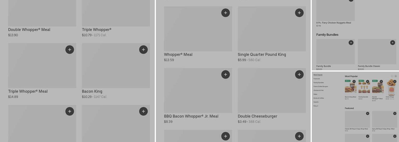 Burger King Menu