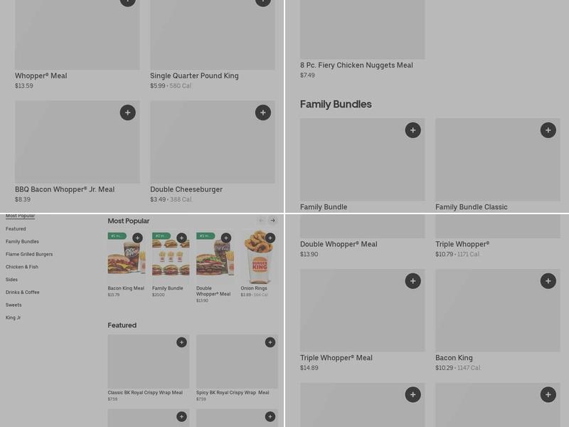 Burger King Menu