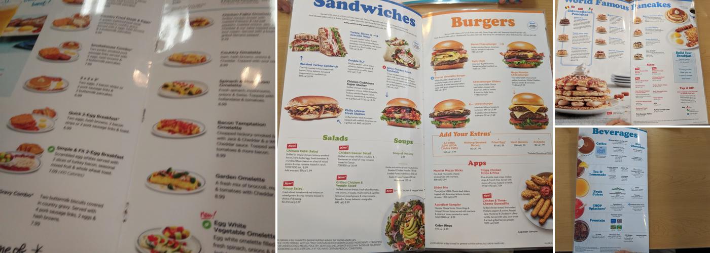 IHOP Menu