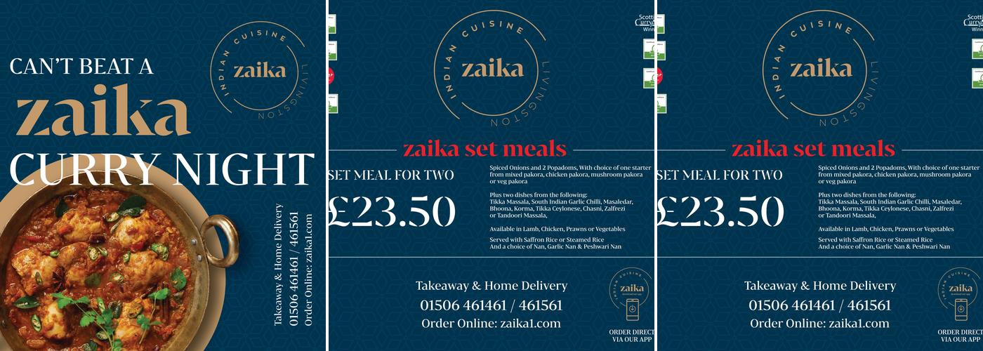 Zaika Livingston Menu