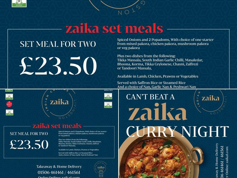 Zaika Livingston Menu