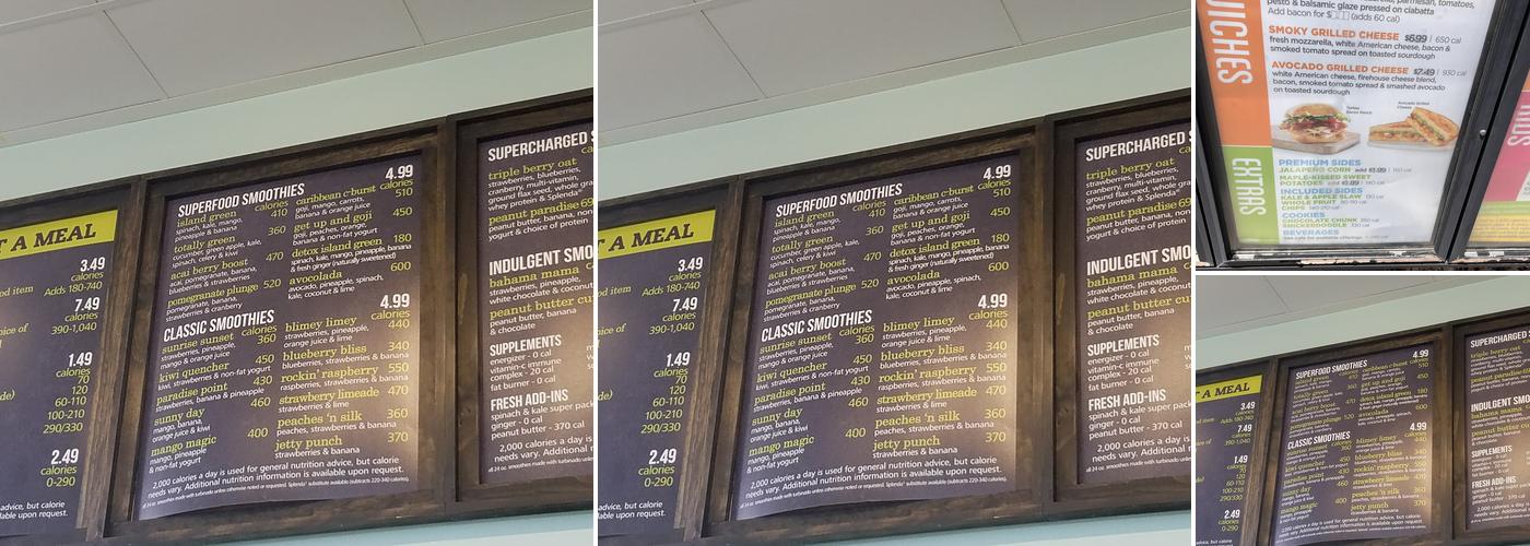 Tropical Smoothie Cafe Menu