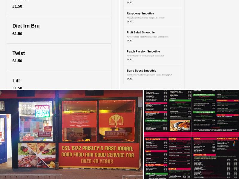 Raja Tandoori & German Donner Menu