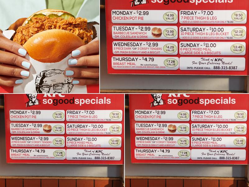 KFC Menu