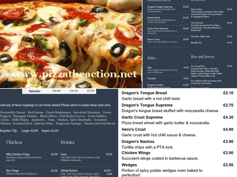 Pizza The Action Menu