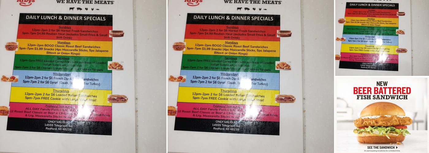 Arby's Menu