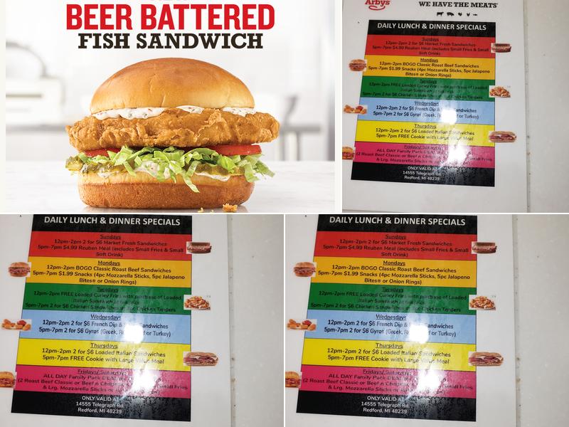 Arby's Menu