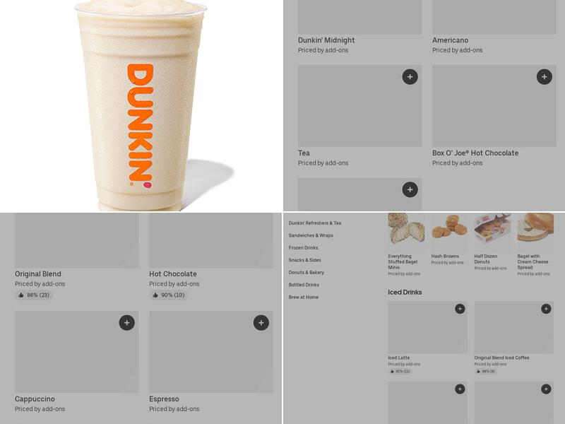 Dunkin' Donuts Menu