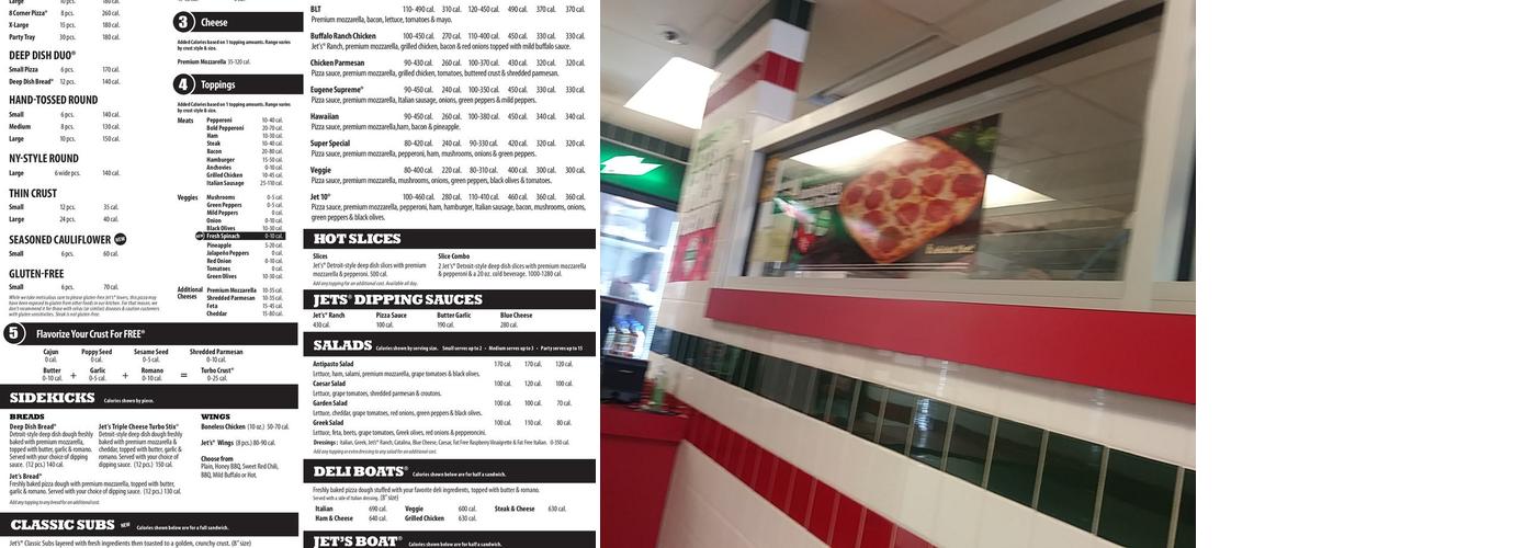 Jet's Pizza Menu