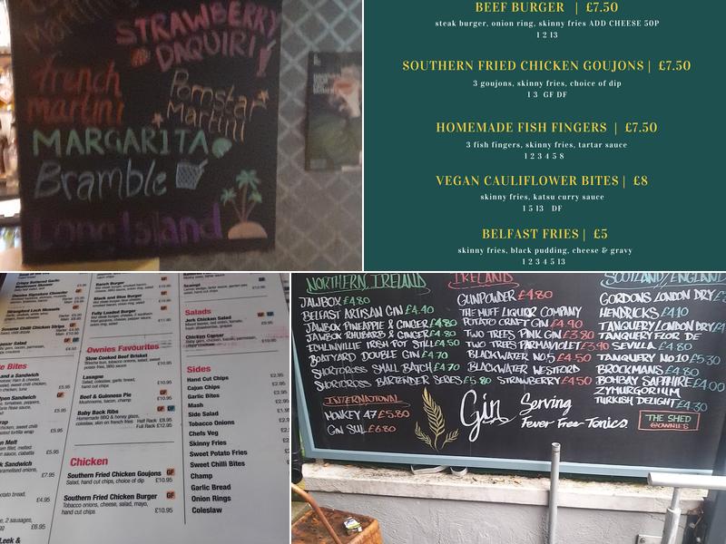 Ownies Bar and Bistro Menu