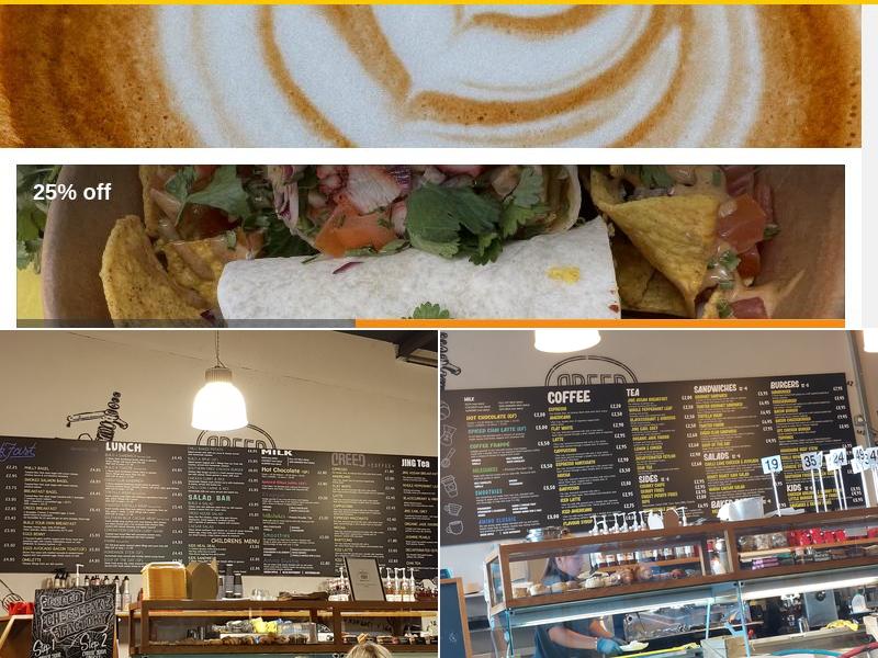 Creed Coffee Carrickfergus Menu