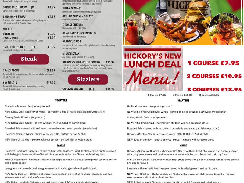 Hickory's Smokehouse & Grill Menu