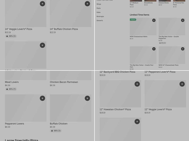 Pizza Hut Menu