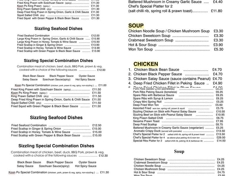 New Mandarin House Menu