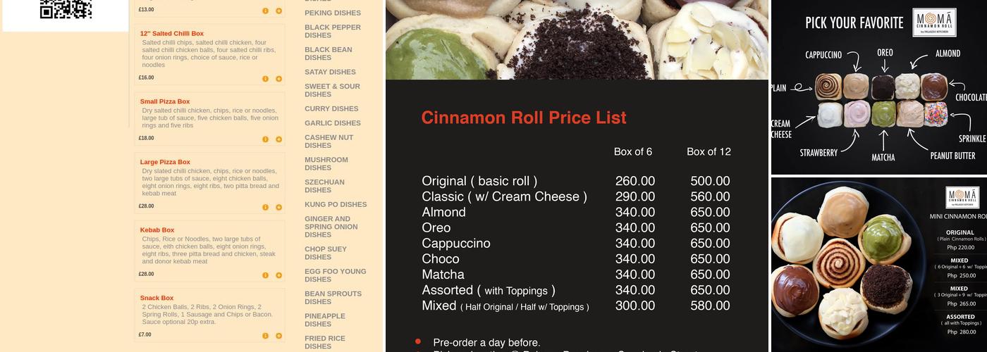 Palazzo Kitchen Menu