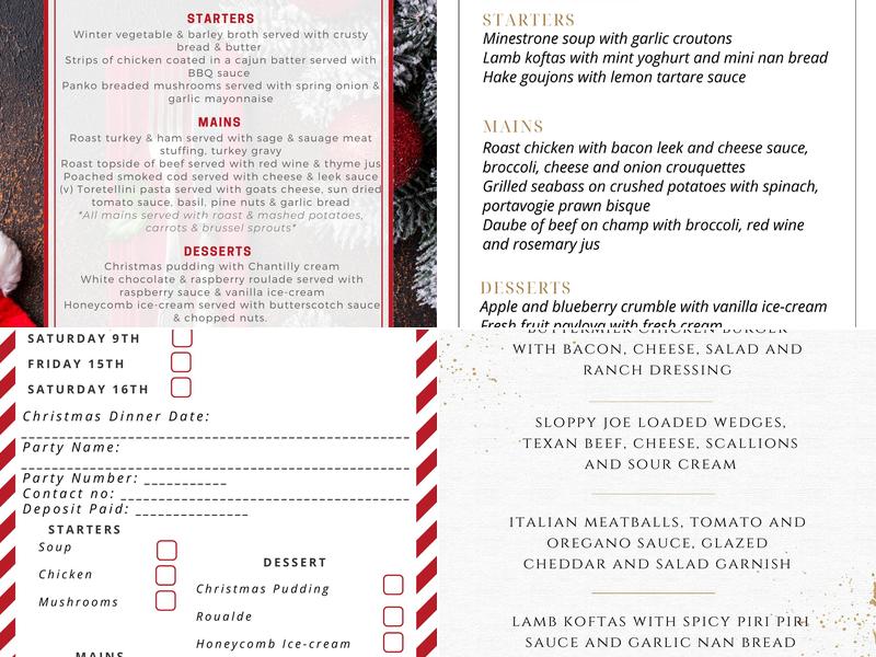 Riverside Restaurant Menu