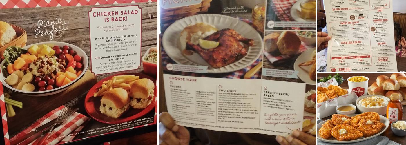 Bob Evans Menu